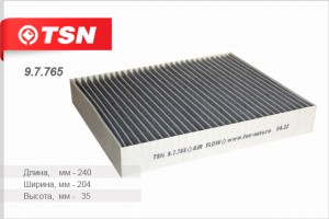 Фильтр салона 9.7.765 TSN