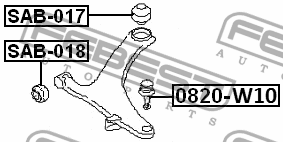 SUBARU TRIBECA (B9) (2005>) 0820-W10 FEBEST