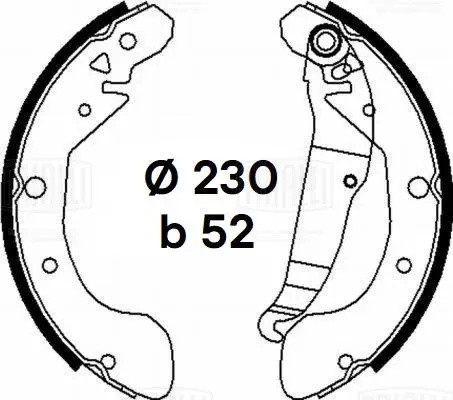 Колодки тормозные барабанные задние 230x52 GF4479 TRIALLI