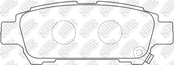 Колодки тормозные TOYOTA Avensis Verso (01-09),Previa (00-) задние (4шт.) NIBK PN1449 NIBK