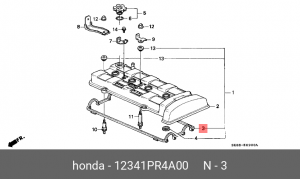 Прокладка крышки клапанной HONDA CR-V OE 12341PR4A00 HONDA