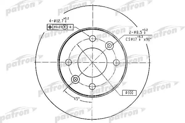 RENAULT MEGAN/R9/R11/R19 238x20x4 PBD1016 PATRON