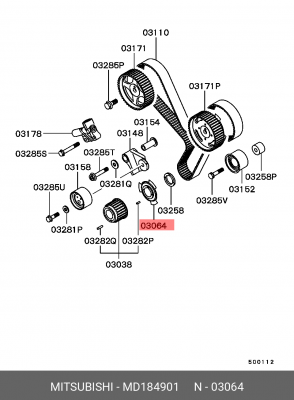 Шайба шкива коленвала MD184901 MD184901 MITSUBISHI