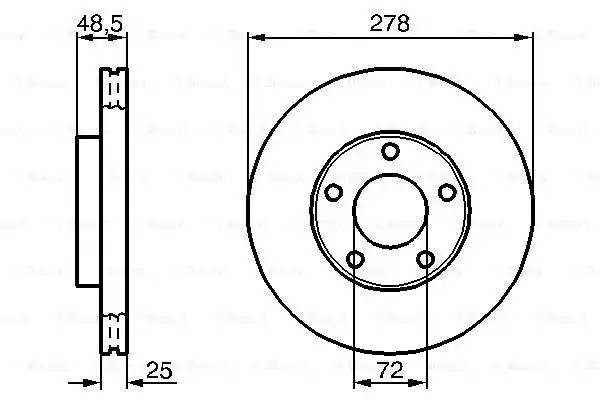 Диск тормозной 0 986 479 179 BOSCH