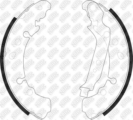 Колодки тормозные TOYOTA Yaris (05-11) задние барабанные (4шт.) NIBK FN0622 NIBK
