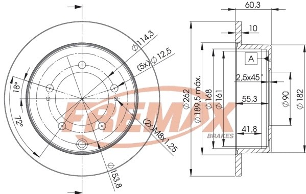 диск тормозной!\ Mitsubishi Pajero Pinin I H6/H7 99-07 BD8326 FREMAX
