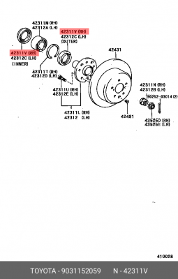 САЛЬНИК 90311-52059 90311-52059 TOYOTA