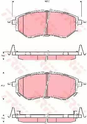 Колодки передние SUBARU LEGASY IV, OUTBACK (BM, BR), TRIBECA (B9) GDB3372 GDB3372 TRW