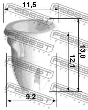 Клипса MERCEDES BENZ E 212.# 88570-022 88570-022 FEBEST
