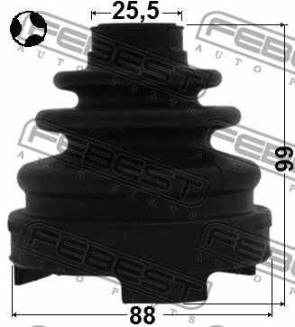 Пыльник ШРУСа внутренний TOYOTA CAMRY V50 2011.08-2018.03 0115-ACV40T 0115-ACV40T FEBEST