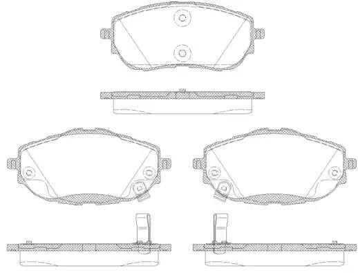 1561 02 колодки дисковые п.!\ Toyota Corolla, Auris 1.3-1.8/1.4D 12> 156102 REMSA