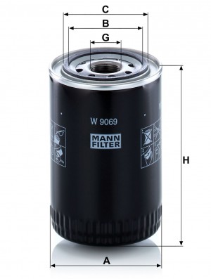 Фильтр масляный W9069 W 9069 MANN FILTER