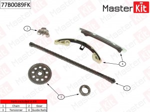 Комплект цепи ГРМ HONDA JAZZ 1.3 L 13 77B0089FK 77B0089FK MASTER KIT