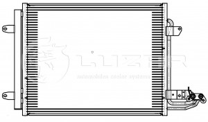 Радиатор кондиц. для а/м VW Caddy (04-)/Touran (03-) 1.4T/1.6i/1.6D/1.9D/2.0D (L LRAC1811 LUZAR