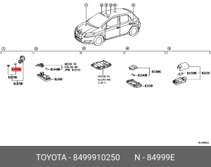 лампа накаливания! 12V\ Toyota 84999-10250 TOYOTA