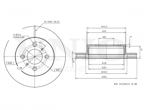 Диск тормозной передний BRD-20073 UNIO