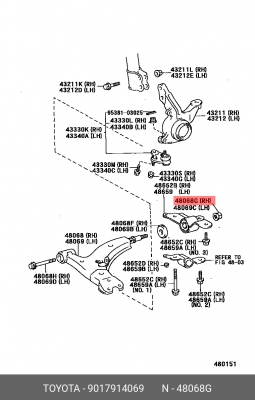 Гайка TOYOTA 90179-14069 90179-14069 TOYOTA