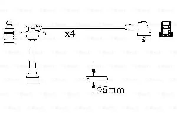 к-кт проводов!\ Toyota Carina/RAV4 2.0 92> 0 986 356 933 BOSCH