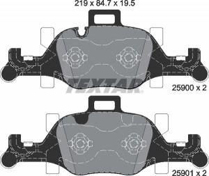 Комплект тормозных колодок, перед, BMW, 5 (G30), 2590001 2590001 TEXTAR