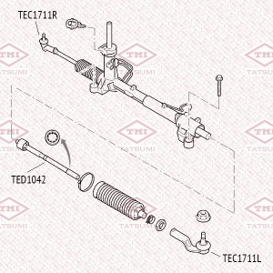 Тяга рулевая L/R FORD Focus 04- TED1042 TED1042 TATSUMI
