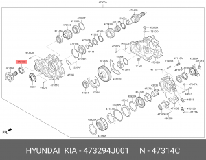 УПЛОТНИТЕЛЬНОЕ КОЛЬЦО 47329-4J001 473294J001 HYUNDAI KIA