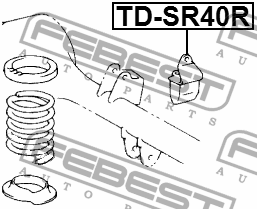 Отбойник амортизатора задний TOYOTA LITE/TOWNACE NOAH,V 1996-2007 TD-SR40R TD-SR40R FEBEST