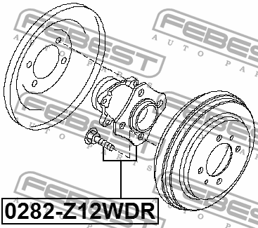Ступица задняя в сборе NISSAN TIIDA C11 2005-2012 0282-Z12WDR 0282-Z12WDR FEBEST