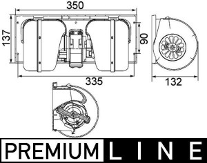Мотор отопителя F85-95XF AB 85 000P MAHLE KNECHT