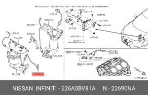 КИСЛОРОДНЫЙ ДАТЧИК 226A0-BV81A 226A0-BV81A NISSAN