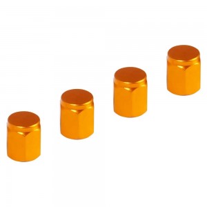 Колпачки на шинный вентиль K-3, оранжевые, металл, 4 шт. (AVC19) AVC19 AIRLINE