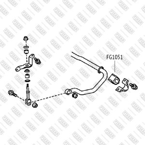 втулка стабилизатора заднего !\ Toyota Land Cruiser 200 07>Lexus LX570 07> FG1051 FIXAR