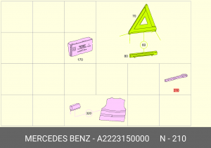 Петля буксировочная MERCEDES OE A 222 315 00 00 MERCEDES BENZ