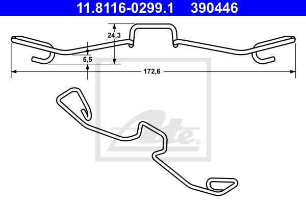пружина прижимная!\ Audi A4/A8, BMW Z8, VW Golf IV/Passat 3.2/4.0 01-05 11.8116-0299.1 ATE