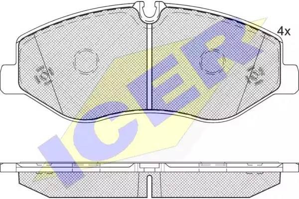 142191 колодки дисковые передние!\ MB Vito W447 1.6-2.1CDi 14> 142191 ICER
