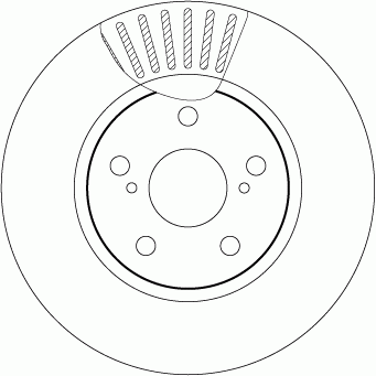 Диск тормозной передний LEXUS IS250, IS200d-IS250 II, IS250-IS300h III DF7340 DF7340 TRW