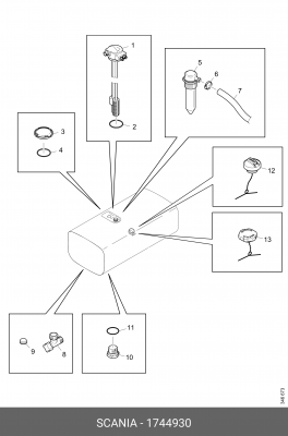 1744930 Деталь 1744930 SCANIA
