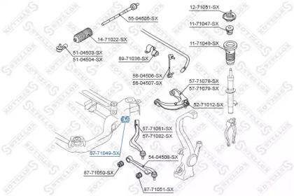 сайлентблок нижн. рычага зад.!\ Mazda 6 GG/GY all 02> 87-71049-SX STELLOX