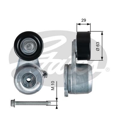 ролик натяжной!\ Opel Astra J/Insignia 1.6T 12> T39360 GATES