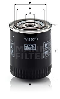 Фильтр масляный W930/11 W 930-11 MANN FILTER