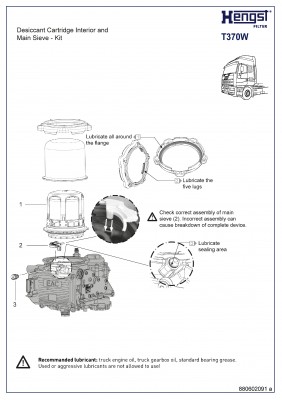 Фильтр осушителя пневматической системы 107794X / 107796 / AD9 T370W HENGST