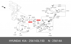 ПРОКЛАДКА КОРПУСА ТЕРМОСТАТА 25614-3L150 256143L150 HYUNDAI KIA