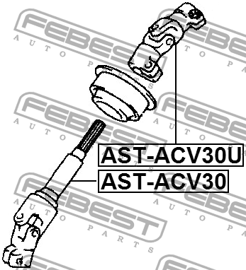 Вал карданный рулевой TOYOTA CAMRY ACV3#/MCV3# 2001-2006 AST-ACV30 AST-ACV30 FEBEST