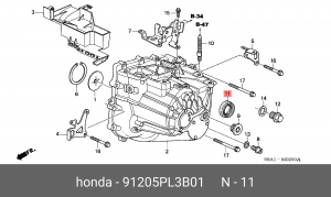 Сальник привода HONDA Accord (03-),Civic (01-),CR-V (02-) внутренний левый OE 91205PL3B01 HONDA