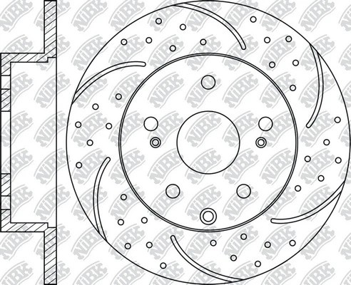 Диск тормозной TOYOTA Rav 4 (05-12) задний (1шт.) NIBK RN1433DSET NIBK