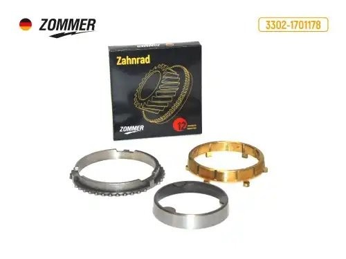 Синхронизатор КПП ГАЗель, ГАЗ Волга 5-ти ст. в сб. (3 кольца) 33021701178 ZOMMER