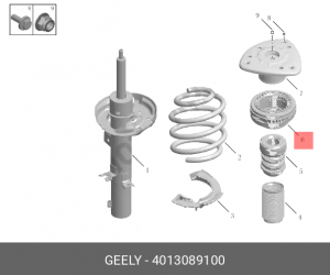 ПОДШИПНИК ОПОРЫ ПЕР. АМОРТИЗАТОРА GEELY 4013089100 GEELY