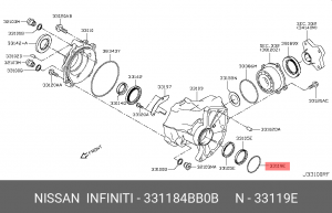 ПРОКЛАДКА РЕЗИНОВАЯ 33118-4BB0B 33118-4BB0B NISSAN