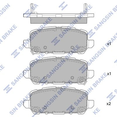 Колодки тормозные HONDA HR-V задние (4шт.) SANGSIN SP4007 SANGSIN
