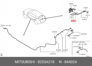 Щетка заднего стеклоочистителя 8253A218 Mitsubishi 8253A218 MITSUBISHI