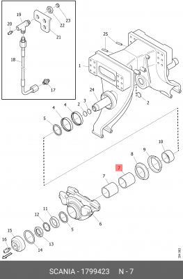 Подшипник балансира 1799423 SCANIA